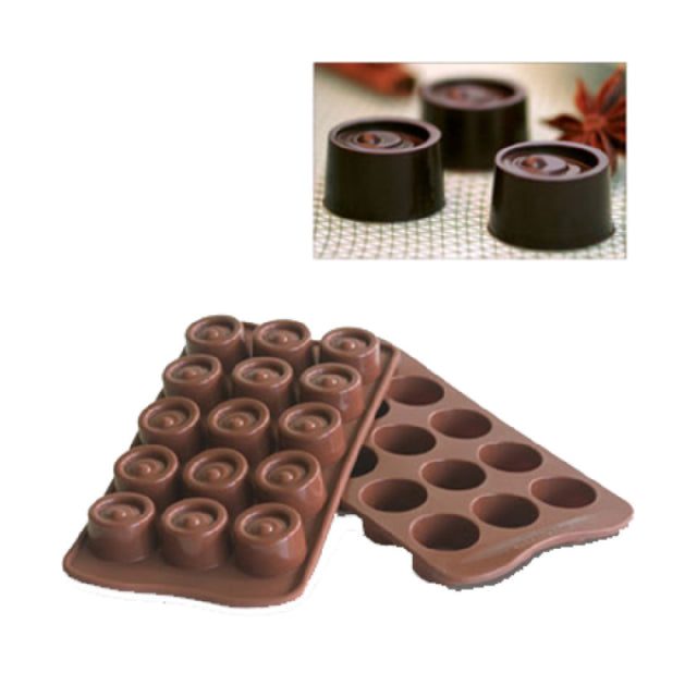 Louis Tellier SCG04 Silikomart Chocolate Mold Vertigo Makes (15) 0.34 Oz. Pieces