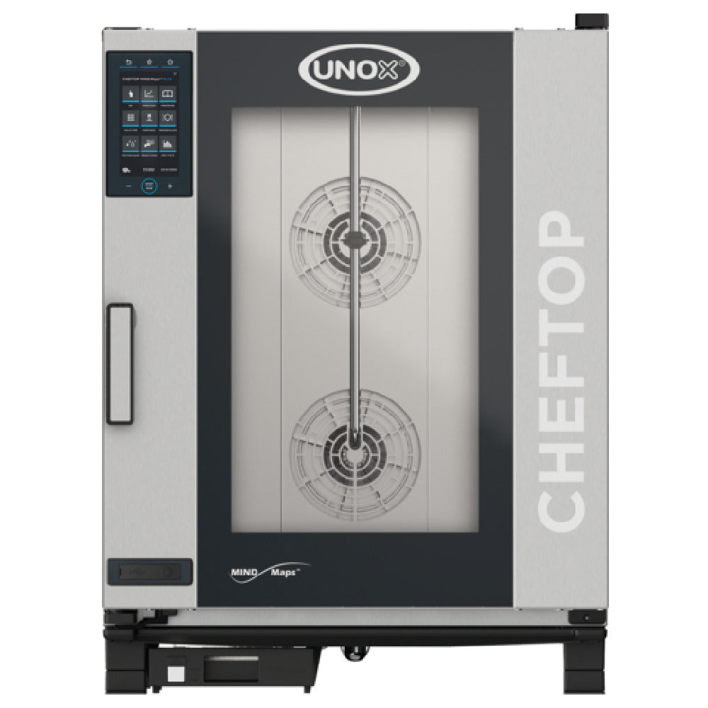 UNOX XAVC-1011-GPLM_LP ChefTop MIND.Maps™ Plus Combi Oven/Steam Oven Is A Gas Countertop Oven That Combines Heat