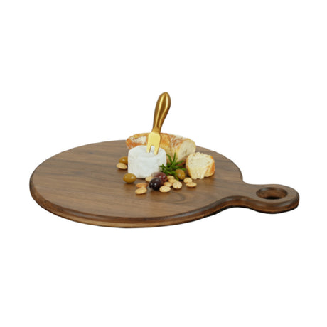 Cal Mil 23176-14-78 Sydney Serving Board 14"dia X .75"H Walnut