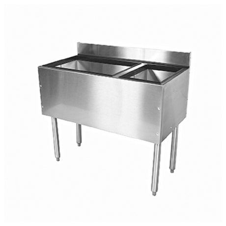 Glastender C-CBA-42R-CP10 CHOICE Underbar Combo Ice Bin/Cocktail Unit With Bottle Well Storage