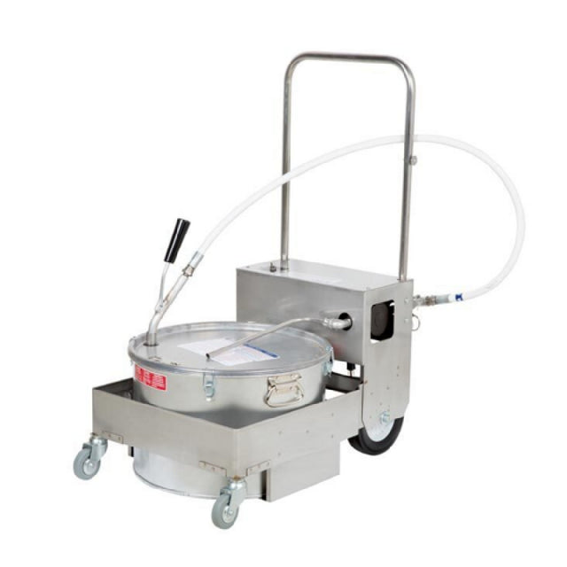 MirOil USA BD707-63470 Oil Filter Machine/Discard Trolley 1 Way Pump For Fryers With Drain Valves