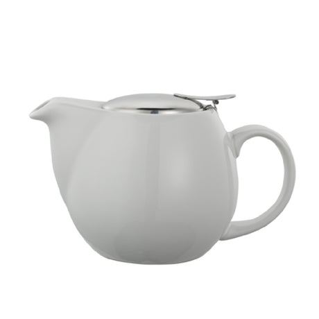 Service Ideas TPCV16WH Service Ideas Ceramic Teapot Oval 16 Ounce
