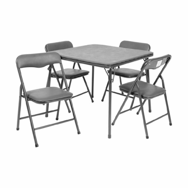 Flash Furniture JB-9-KID-GY-GG Mindy Kid's Folding Table And Chair Set Includes (1) 24"W X 24"D X 20-1/4"H Square Folding Table