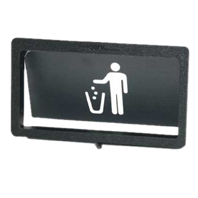 Vollrath MT-1.5 Medium Trash Receptacle Door Mounts Flush To The CounterABS Plastic. White Imprint Symbol Identifies Trash. Cut Out Size: 6 9/16 "H X 12 5/16"W