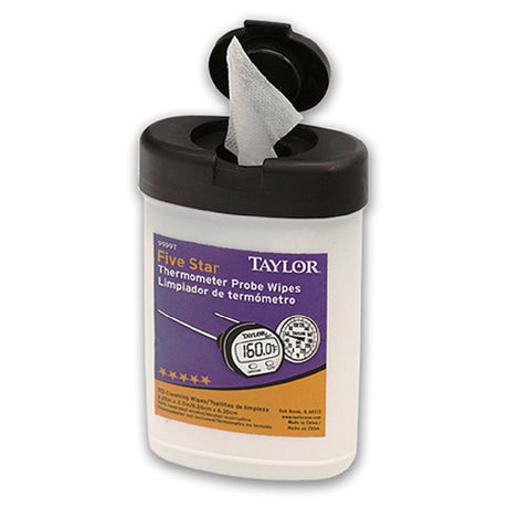 Taylor 9999T HACCP Probe Wipes 70% Isopropyl Alcohol (10 Boxes Per Case 70 Single Use Wipes Per Tub)