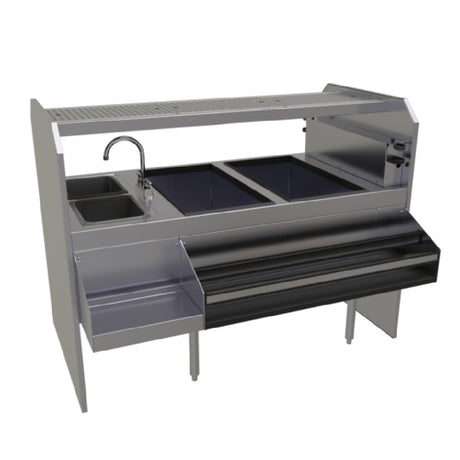 Glastender PSA-60L Assembly Style Pass-Thru Cocktail Station 60"W X 32"D Leftward Workflow