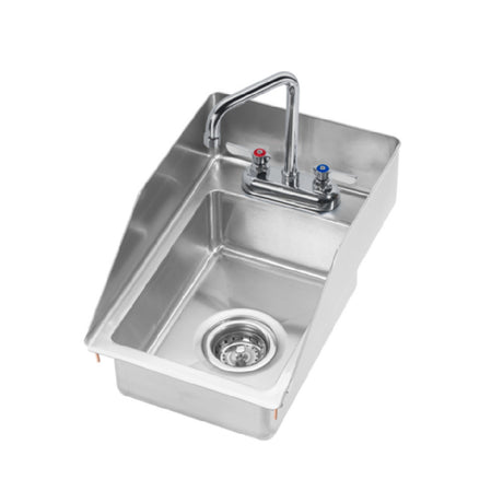 Krowne HS-1225 Drop-In Hand Sink 12"W X 18"D X 10-1/2"H OA 10" Wide X 14" Front-to-back X 5" Deep Compartment