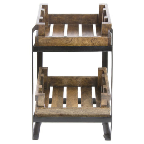Hubert 39170 - Farmers Crate Stand, 2-tier, 12-3/4" X 13-1/2" X 19"H