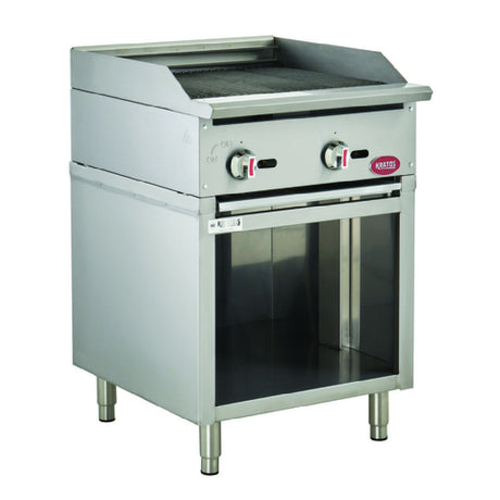 Hubert 44491 - Kratos 29Y-300 24" Gas Charbroiler, 24"W X 26-2/5"D X 36-1/4"H, (2) Burners