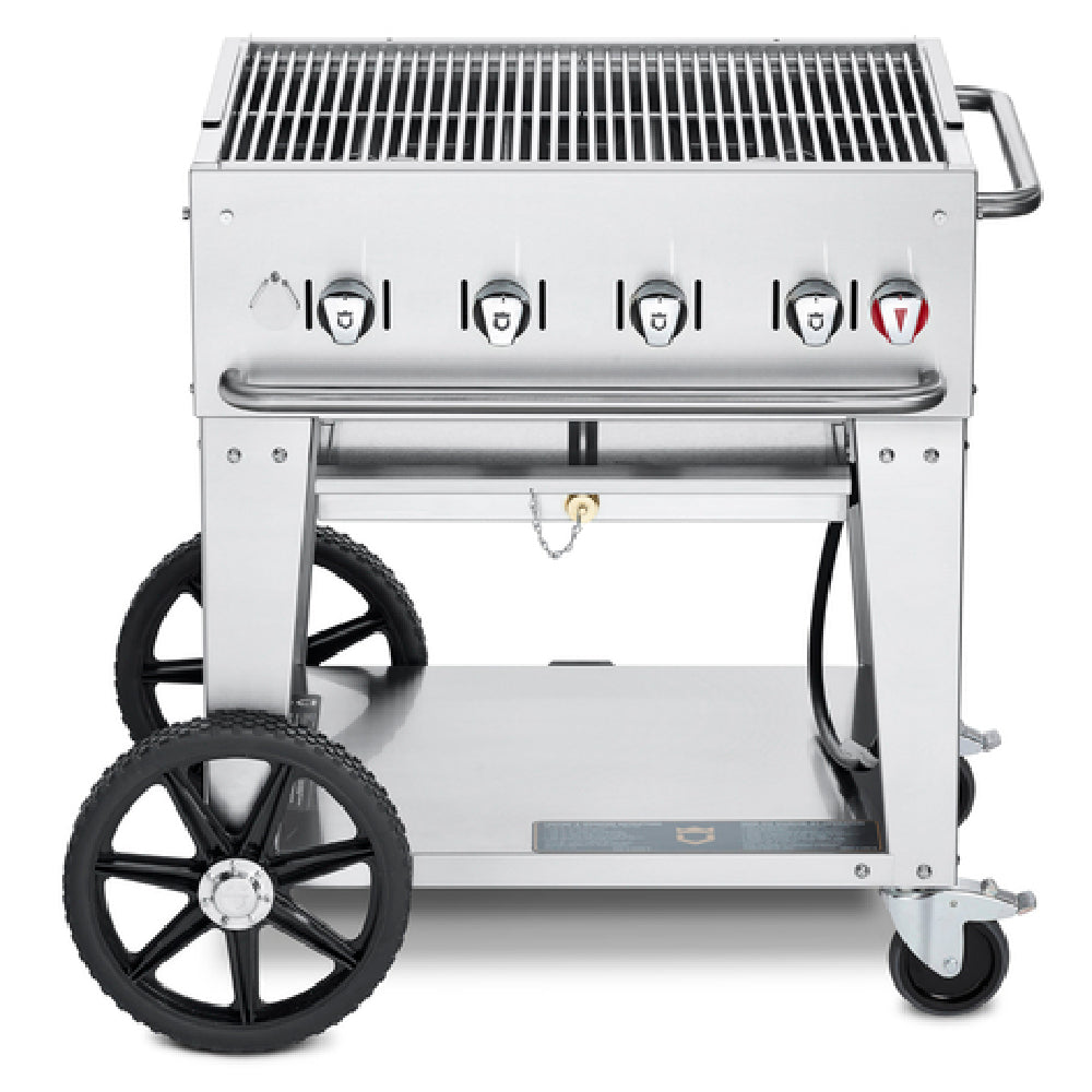 Crown Verity CV-MCB-30NG Mobile Outdoor Charbroiler Natural Gas 38"Lx28"D