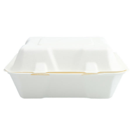 Fortessa DISP.CLAMSHE.08 Clamshell Lunch Box 8"x8" Biodegradable