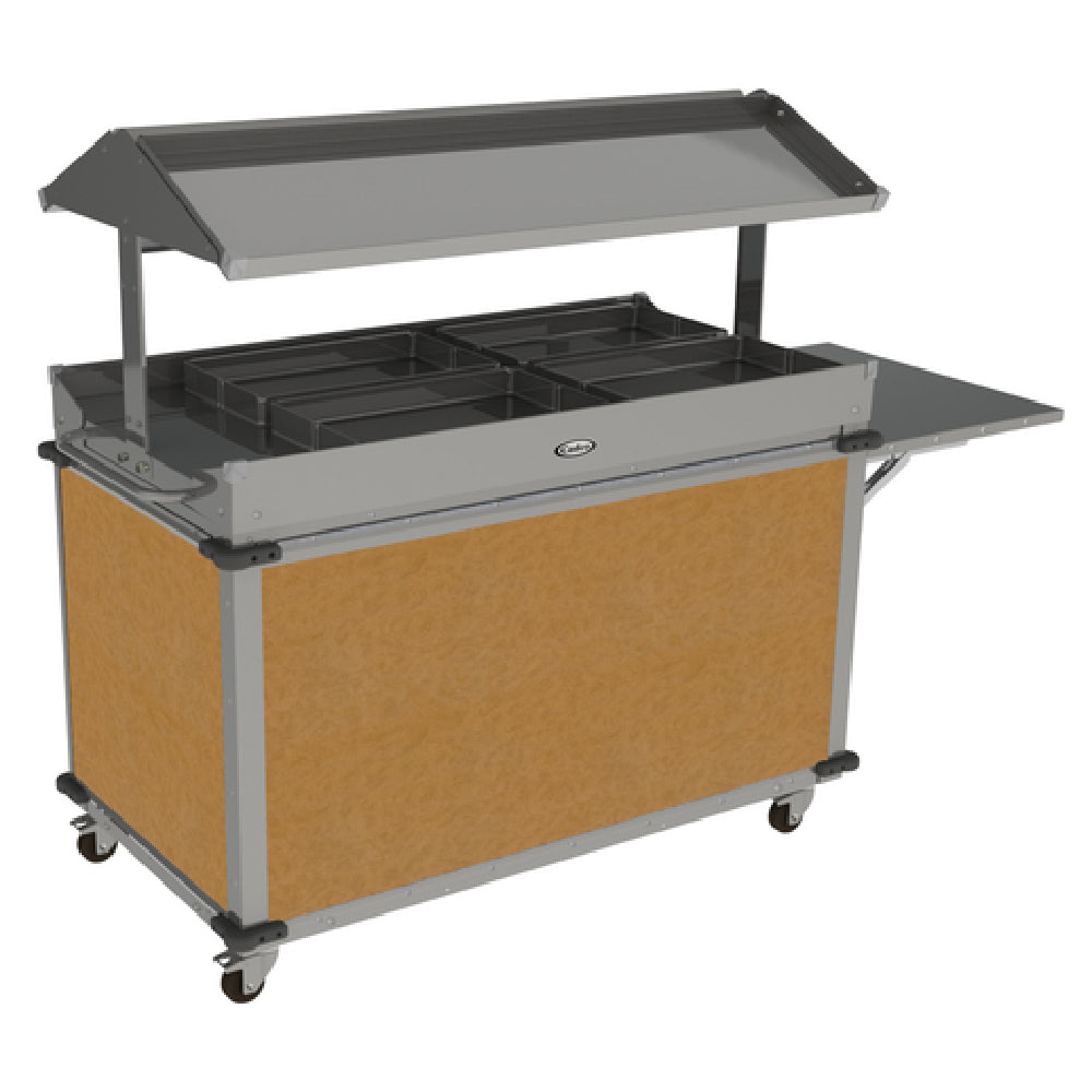 Cadco CBC-GG-B4-L1 MobileServ® Standard Grab & Go Merchandising Cart 2-sided Grab & Go Shelf On Top