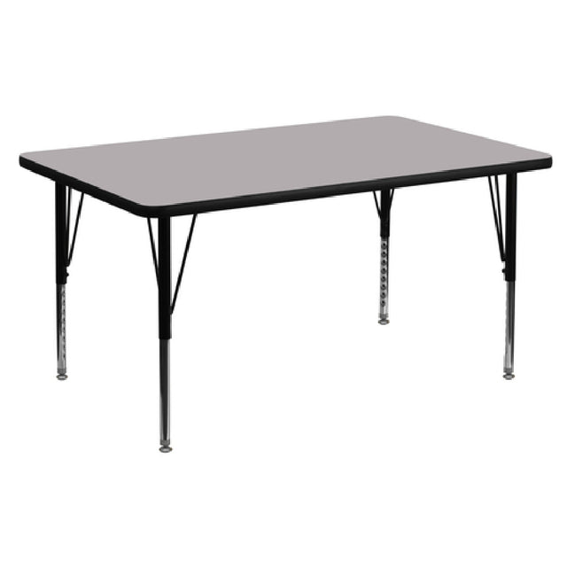 Flash Furniture XU-A3048-REC-GY-T-P-GG Activity Table 48"W X 30"D X 16-1/8" To 25-1/8" Adjustable Height