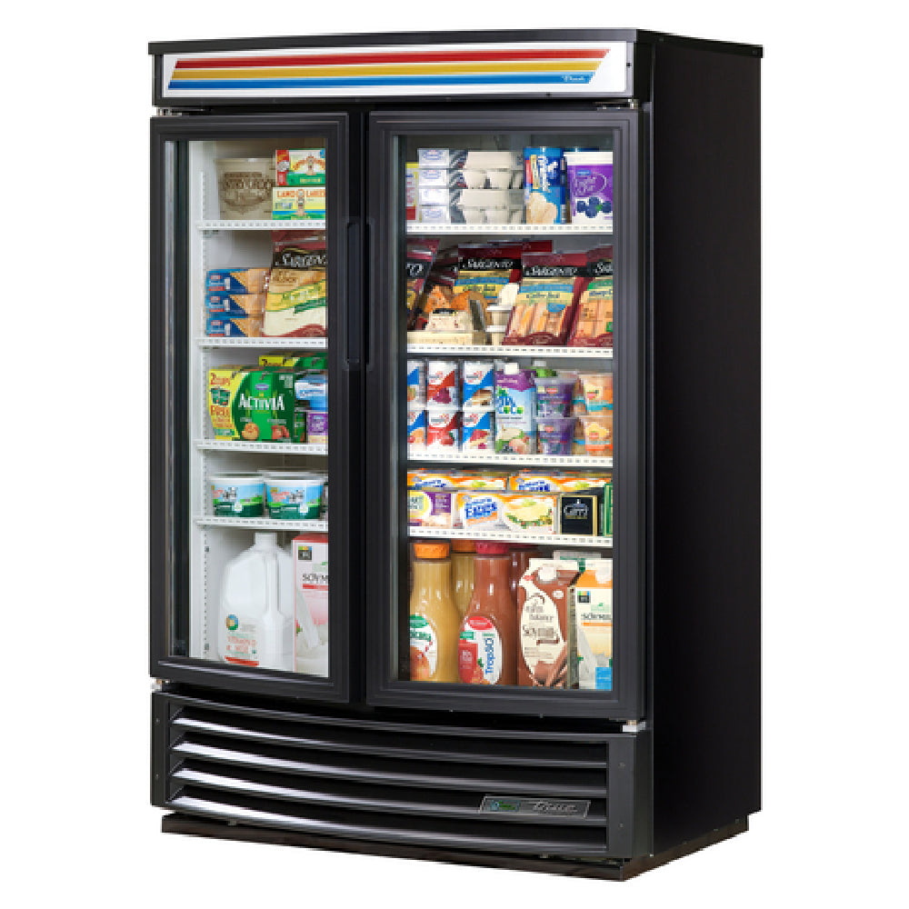 True Refrigeration GDM-35SL-RF-HC-LD_BL Radius Front Merchandiser Two-section