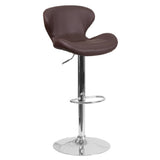 Flash Furniture CH-321-BRN-GG Swivel Bar Stool Adjustable Height Contemporary Style