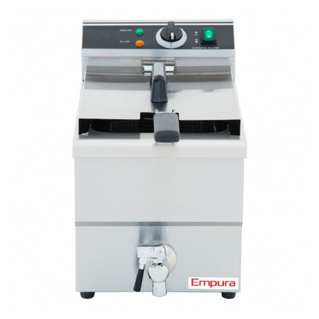 Empura Stainless E-DF-12L 25 Lb. Single Tank Electric Countertop Fryer Heavy Duty Stainless Steel Construction