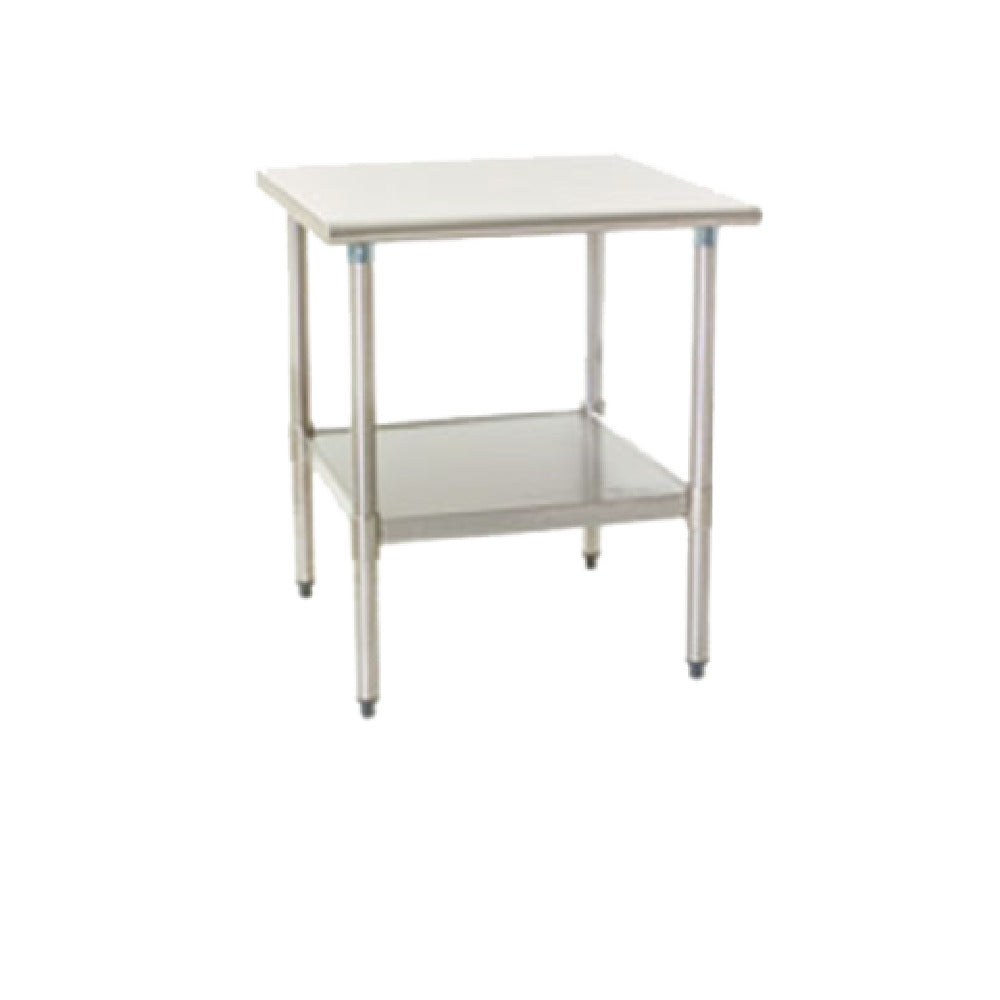 Eagle T24120SEB Deluxe Series Work Table 120"W X 24"D 16/300 Series Stainless Steel Top