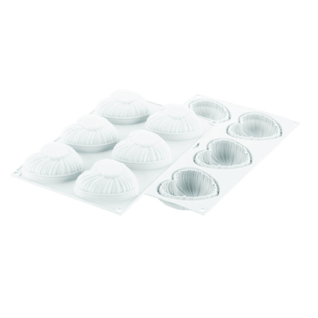 Louis Tellier CURVE LOVELY110 Silicone Mould 3.22"W X 3.03"D X 1.22"H Dishwasher Safe