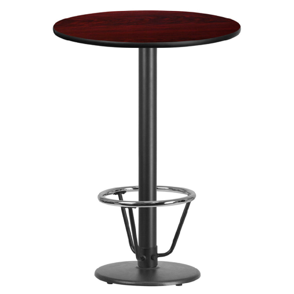 Flash Furniture XU-RD-30-MAHTB-TR18B-3CFR-GG Table 30" Dia. X 43-1/8"H Bar Height