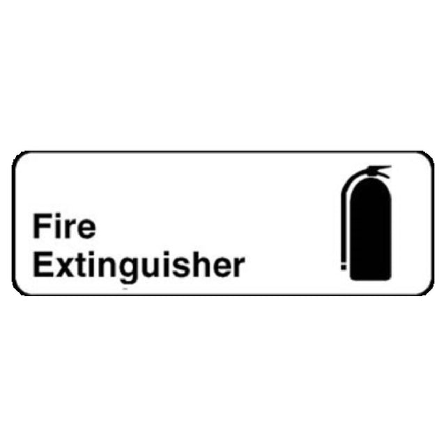 Franklin Machine Products 280-1143 Sign "Fire Extinguisher" 3" X 9"