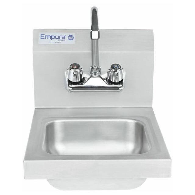 Empura Stainless EHS12 Hand Sink Wall Mounted 16"D X 12"W X 13"H Overall