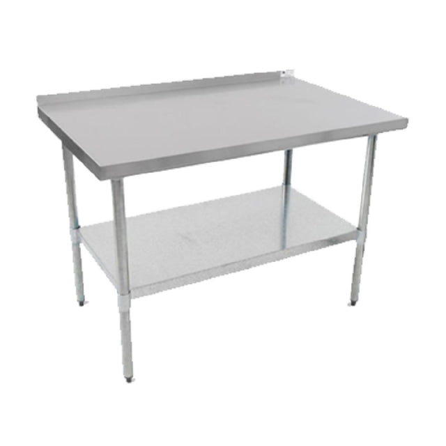 John Boos UFBLS6030 Budget Work Table 60"W X 30"D 18/430 Stainless Steel Top With 1-1/2" Backsplash & Stallion Safety Edge On Front