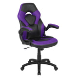 Flash Furniture CH-00095-PR-GG X10 Gaming Chair 250 Lb. Weight Capacity LeatherSoft Upholstery With Mesh Inserts