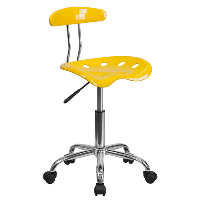 Flash Furniture LF-214-YELLOW-GG Vibrant Swivel Task Chair 29-1/4" To 34-3/4" Adjustable Height