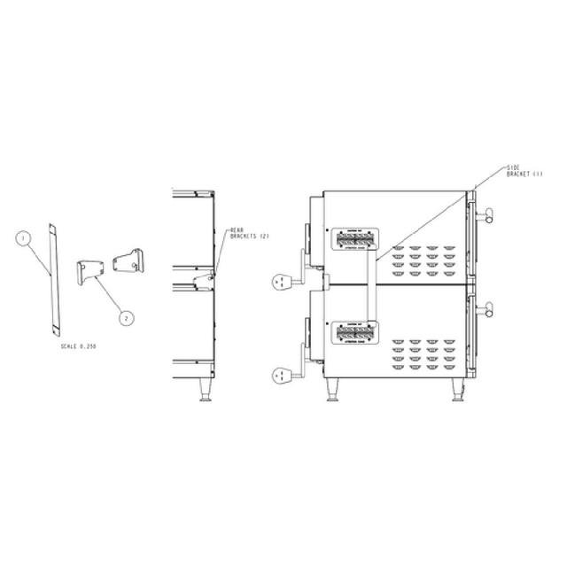 Ovention OVNTN-STK-12 - Stacking Kit For MILO-16 Up To 3-decks, One Each Required For 2nd And 3rd Decks