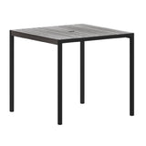 Flash Furniture XU-DG-UH8100-GY-GG Lark Outdoor Dining Table 35-1/4"W X 35-1/4"D X 29-1/2"H