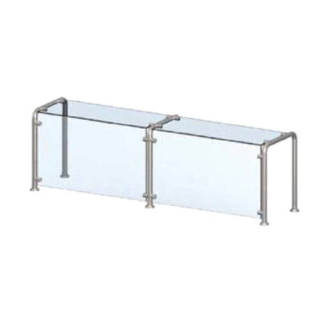 Vollrath CB98650 Contemporary Breath Guard Cafeteria With Top Shelf 3/8" Thick Tempered Glass With Polished Ends