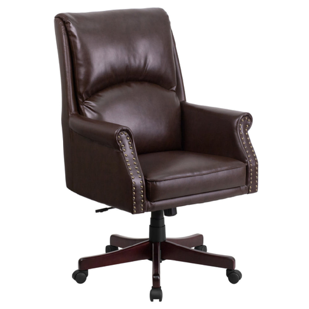 Flash Furniture BT-9025H-2-BN-GG Executive Swivel Office Chair Adjustable Height