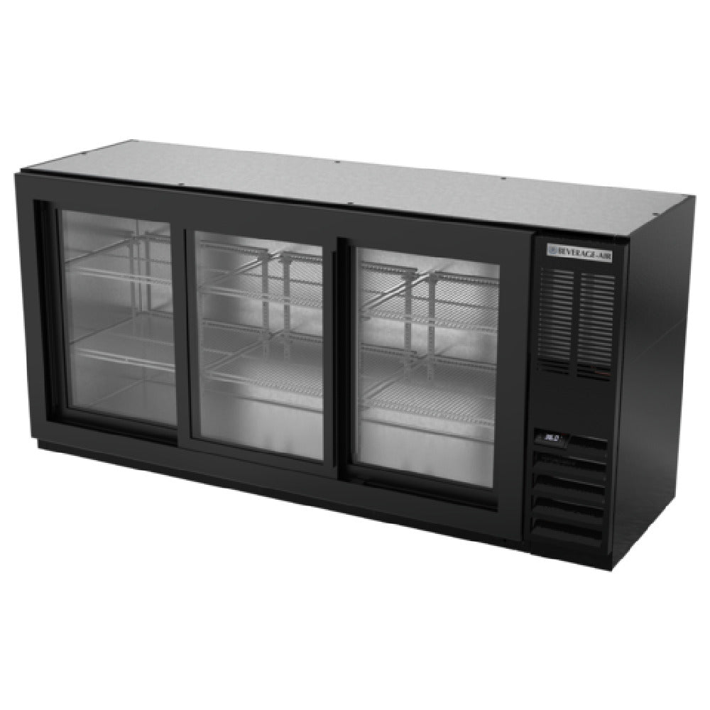 Beverage Air BB72HC-1-F-GS-B Refrigerated Food Rated Back Bar Storage Cabinet Three-section