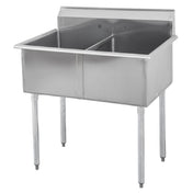 Sapphire Manufacturing SMSQ2424-2 Budget Sink Two Compartment 51"W X 27-1/2"D