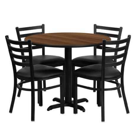 Flash Furniture HDBF1032-GG Table And Chair Set Includes (1) 36" Dia. X 30"H Table