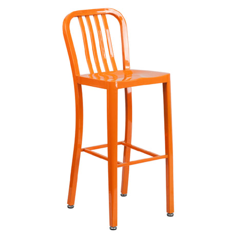 Flash Furniture CH-61200-30-OR-GG Bar Stool 500 Lb. Weight Capacity Vertical Slat Back