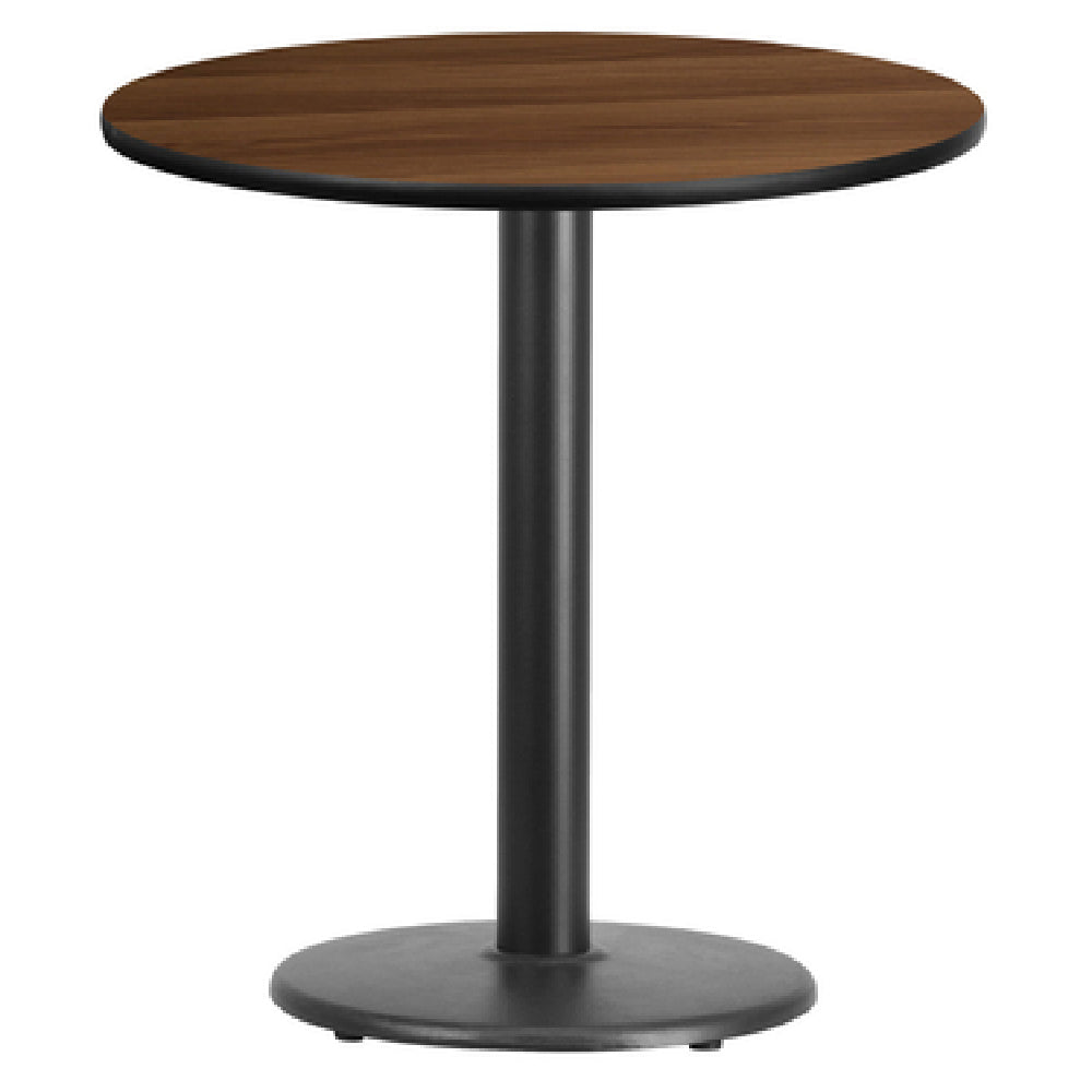 Flash Furniture XU-RD-24-WALTB-TR18-GG Table 24" Dia. X 31-1/8"H Dining Height