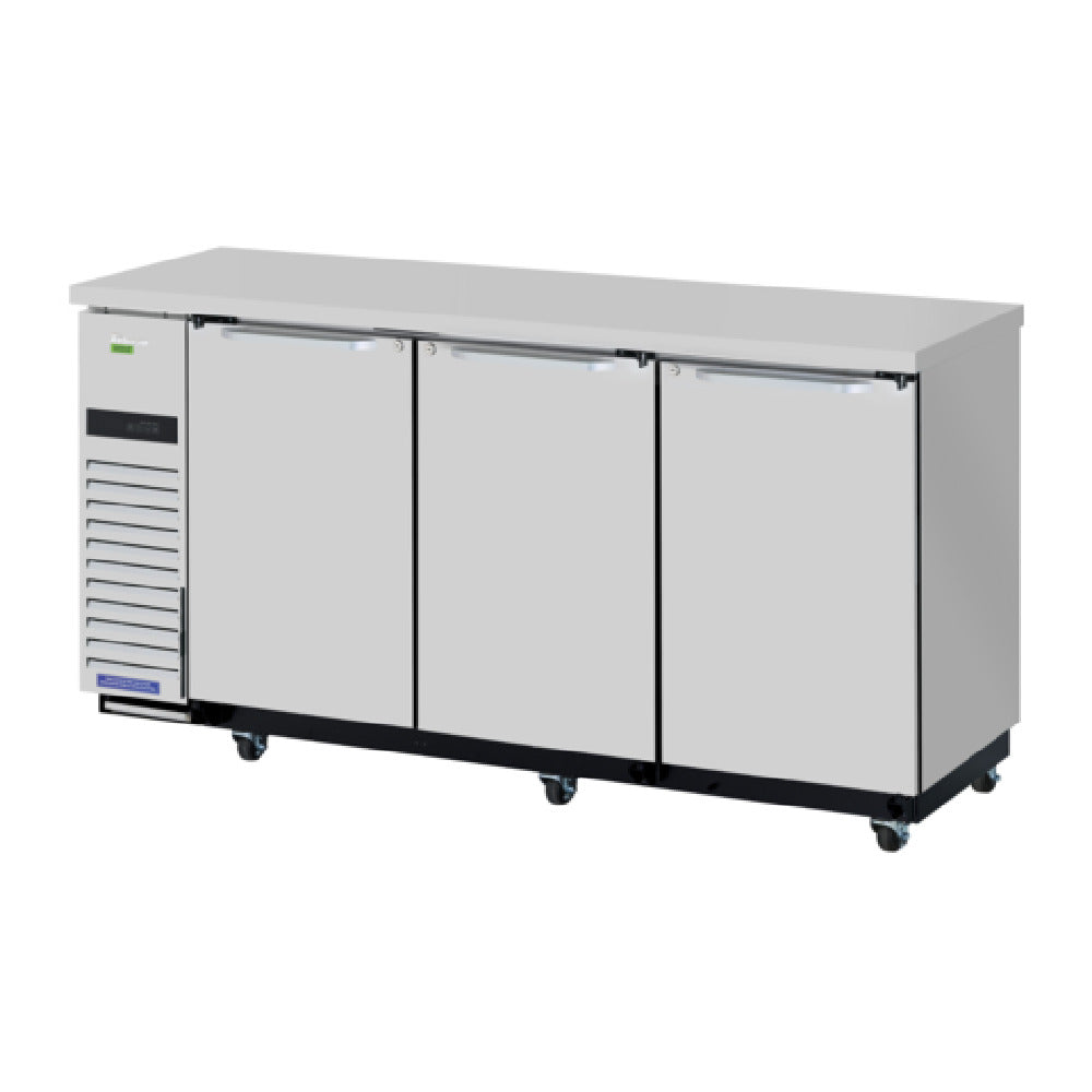 Turbo Air TBB-24-72SSD-N6 Super Deluxe Narrow Back Bar Cooler Three-section (3) Solid Doors