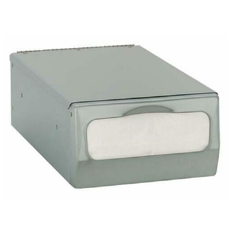 Dispense Rite CT-MINI-BS Napkin Dispenser Countertop Mini Fold Napkin Sizes 3-3/4" X 6-1/2"