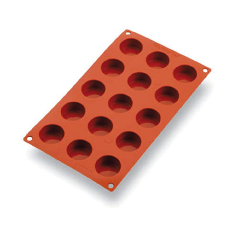 Matfer 257916 Gastroflex® Round Petit-Fours Mold 15 Per Sheet 1-1/2" Dia. X 3/4"H Petit-fours