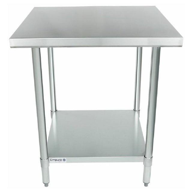 Empura Stainless EWT3030 Empura ECONOMY Work Table 30" X 30" No Backsplash Plastic Adjustable Bullet Feet