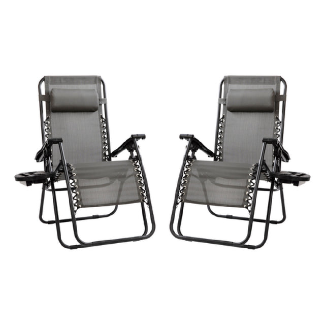 Flash Furniture 2-GM-103122SS-GR-GG Folding Chair 250 Lb. Weight Capacity 25-1/2"W X 60-1/2"D X 43"H