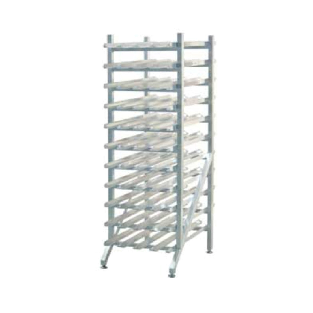 New Age Industrial 1251 Can Storage Rack Stationary Design With Adjustable Feet Sloped Glides For Automatic Can Retrieval