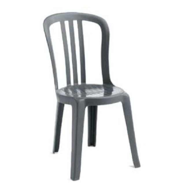 Grosfillex US495502 Miami Bistro Stacking Side Chair Slat Back Designed For Outdoor Use