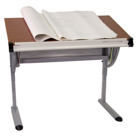 Flash Furniture NAN-JN-2433-GG Drawing And Drafting Table 45-1/4"W X 28-1/4"D X 34-1/4" To 47-3/4" Adjustable Height