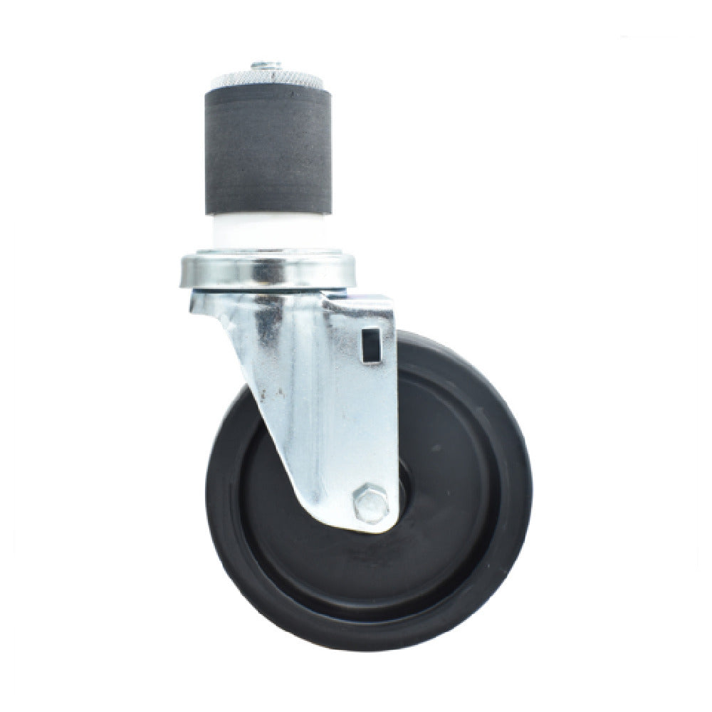 BK Resources 5SBR-4RA-LDP - Swivel Caster, 2" Expanding Stem, 5" Polyolefin Wheel