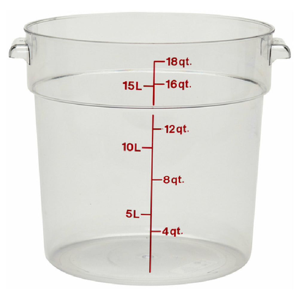 Cambro RFSCW18135 Camwear® Storage Container Round 18 Qt.