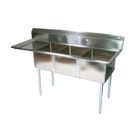 John Boos E3S8-1824-14L24-X E-Series Sink 3-compartment 80-1/2"W X 29-1/2"D X 43-3/4"H Overall Size