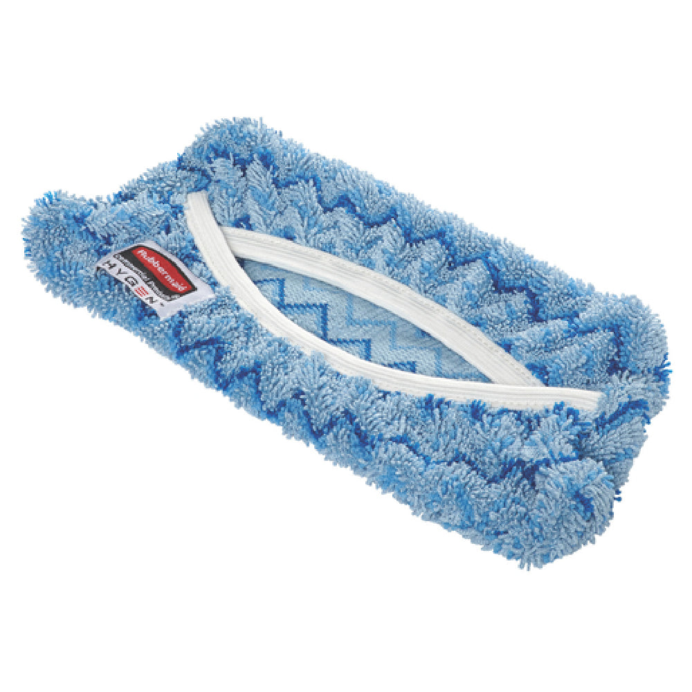 Rubbermaid FGQ89100BL00 - Hygen™ MF Flexi Frame Damp Mop Cover, Split Nylon/polyester Blend Microfiber With Zig Zag Design