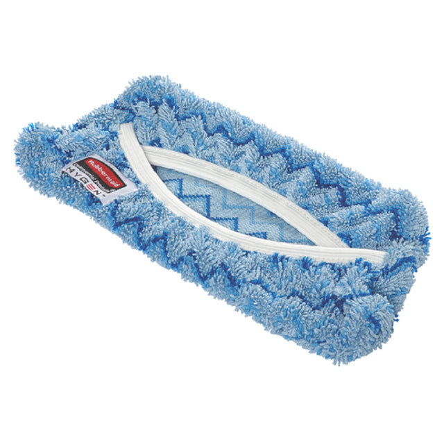 Rubbermaid FGQ89100BL00 - Hygen™ MF Flexi Frame Damp Mop Cover, Split Nylon/polyester Blend Microfiber With Zig Zag Design